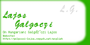 lajos galgoczi business card